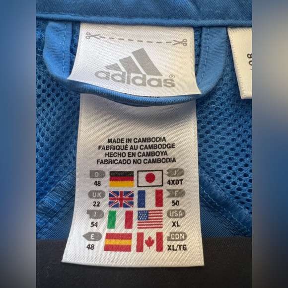 Adidas Y2K Track Suit Set Men’s XL Blue Zip Jacket & Pants - Picture 5 of 10